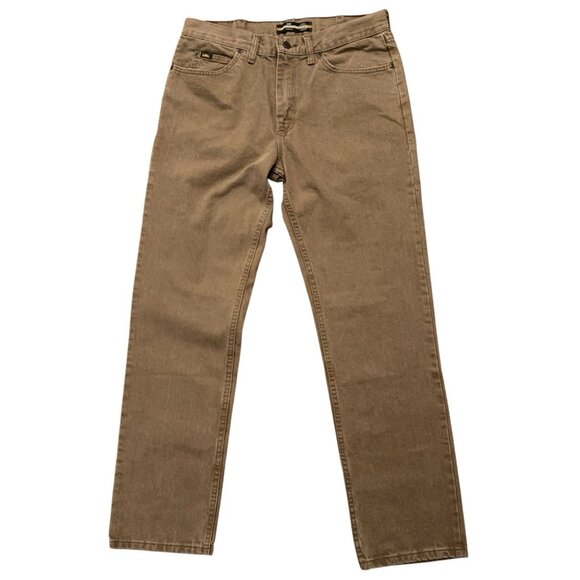 Lee Denim Jeans Mens Size 34x32 Regular Fit Straight Leg Cotton Tan Brown NEW - Picture 1 of 6